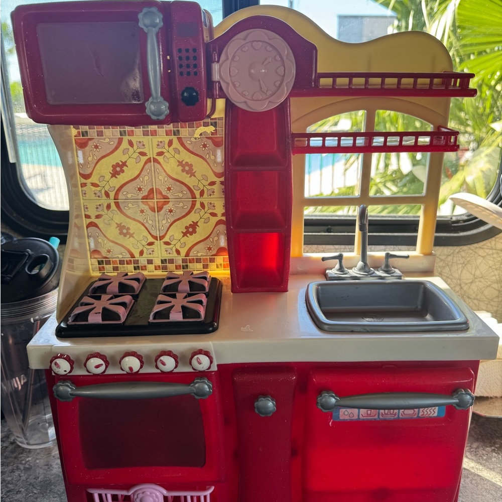 American Girl Red and Yellow Kitchen Playset